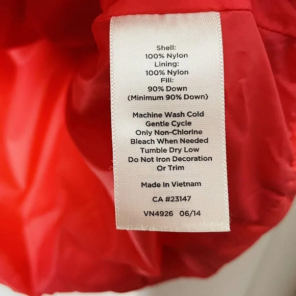 Talbots Down Quilted Puffer Vest Sz M Salmon Pink Womens Sleeveless Zip Pockets - Picture 4 of 11